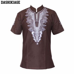 Dashikiage, 5 colores, moda africana para hombres/mujeres, diseño de bordado único, camiseta informal, atuendo genial, Tops de alta calidad