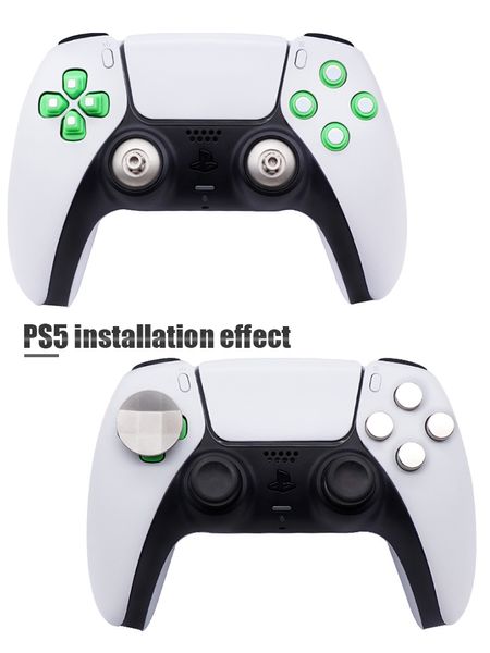 Botones de bala de metal magnético de la rana Data para el controlador PS4 ajustable a los botones D-Pads ABXY Piezas de reemplazo para accesorios de PS5