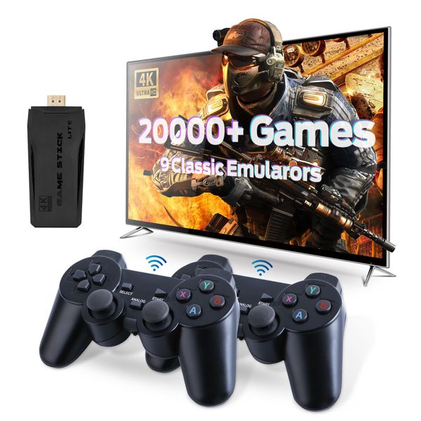 DATA FROG – Console de jeu vidéo rétro sans fil 2.4 ghz, bâton de jeu 4k, 20000 jeux, Console de jeu Portable Dendy pour TV