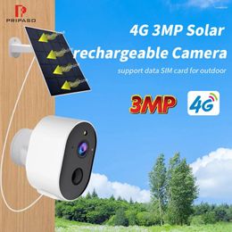 Data Sim-kaart Camera 3MP Outdoor Solar PIR Bewegingsbewaking IP66 Waterdichte Twee-weg Audio NightVision IP Cam home Security