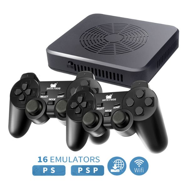 DataFrog WiFi Internet 4K Console de jeux vidéo Hôte nostalgique pour PS/PSP Retro Game peut stocker 100 jeux 3D + 2900 jeux Support 4 Player