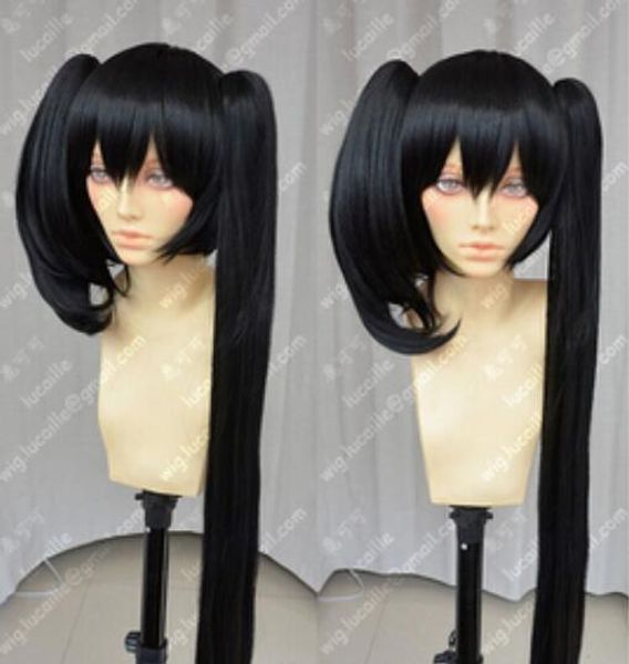 LIVRAISON GRATUITE ++ Date A Live Tokisaki Kurumi Noir Twin Tail Cosplay Party Perruques