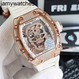 Date Richardmill Luxury Watch Mens mécanique RMS052 Mouvement suisse Mouvement de montre en caoutchouc, montres-bracelets