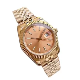 Datejust reloj para mujer reloj de lujo para hombre parejas 126300 acero inoxidable chapado en oro esfera con índice montre de luxe zafiro relojes de diseño de alta calidad 36-41 mm SB035 B4