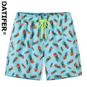 DATIFER Summer Men Shorts Fashion Polyester Surf rapide Dry Gym para Hombre Mesh Linette latérale de poche Swimsuit 240407