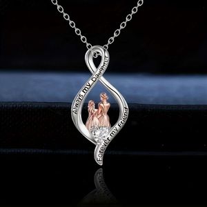 Collier pendentif avec symbole infini pour fille, mère et décoration, bijoux d'amour éternel élégants