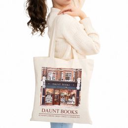 Daunt Books Tote Bag Shakespeare and Company Totes Canvas Bag Sac Aesthetics Shop Sac à main Bibliothèque à Gift L1NY #