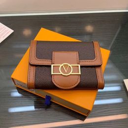 DAUPHINE COMPACT WALLET sac à main en cuir Designer Credit Card Holder Luxury Short Purse Lady Clutch bag M68725