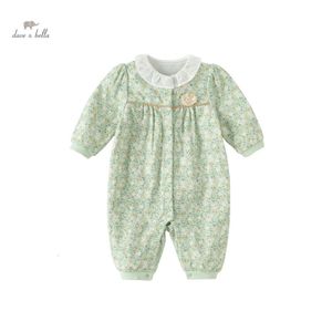 Dave Bella Baby Jumpsuit Romper geboren Creeper Lente Meisjes Casual Mode Zoete Mooie Zachte DB1240136 240313