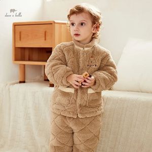 Dave Bella garçon enfants pyjamas costume hiver ensembles de vêtements de nuit mode décontracté confortable deux pièces DB4237994 240122