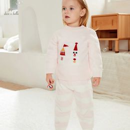 Dave Bella Kindermeisje Jongen Pyjama Pak Herfst Winter Mode Casual Comfortabele Tweedelig DB4238334 240115