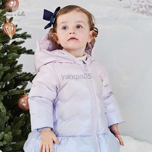 Doudoune d'hiver pour filles Dave Bella en rose violet, manteau d'extérieur à capuche pour enfants de 2 à 9 ans, combinaison de neige DB4224163 - HKD230725