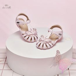 Dave Bella Summer Kids Sandales For Girls Bowknot Fashion Volyme Sweet Enfants Causal Party Pink Beach Shoes DB2240141 240524