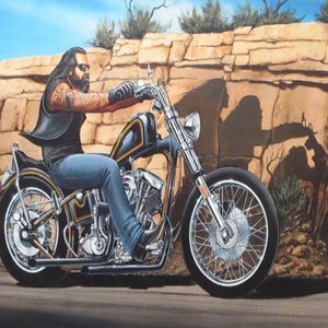 David Mann Ghost Rider Art Home affiche en soie imprimée 20x30 24x36 24x43224N