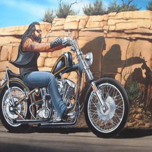 David Mann Ghost Rider Art Home affiche en soie imprimée 20x30 24x36 24x43273v