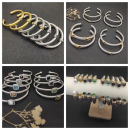 David Y Pulsera Pulseras de cable Pulsera de lujo Joyería de diseñador para mujeres Hombres Plata Oro Perla Cabeza X Brazalete en forma de Pulsera Joyas para regalo de Navidad