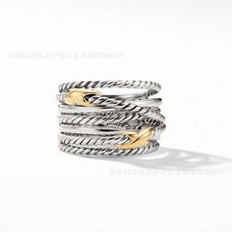 David Yuman Ring aus 925er-Sterlingsilber mit mehrschichtigem gedrehtem Draht