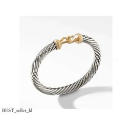 Bangle de brazalete de David Yurma Alta calidad 925 Sterling Silver Men's Ullman Cable Classic Pulsera de hebilla 14K STERLING STERLING 91 DAVIDJERSEY Pulsera