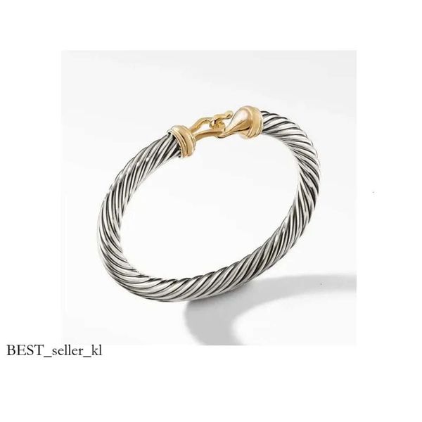 Bracelet David Yurma bracelet haute qualité 925 argent sterling argent masculin Ullman Cable classique Bracelet 14k Sterling Silver 91 Davidjersey Bracelet