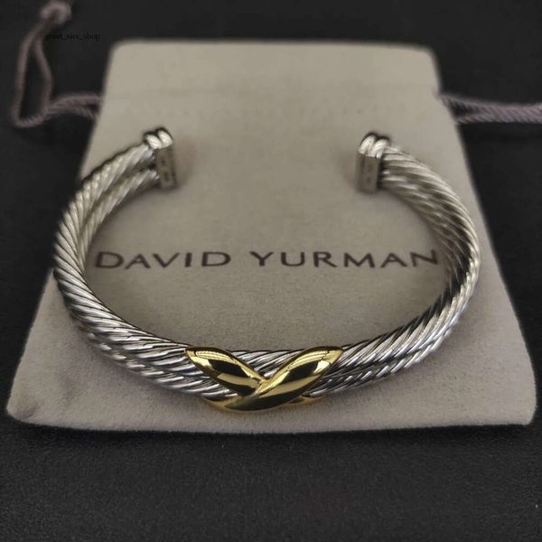 David Yurma Bracelet Bangle Yurma X Pulsera para mujeres Cabina de cable de alta calidad Colección vintage de bucle étnico Hoop Punk Jewelry Band 555