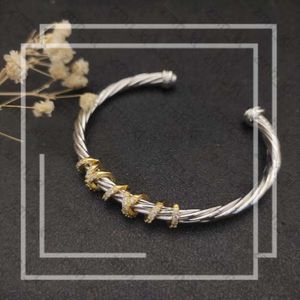 Bracelet David Yurma Bracelet Designer Bijoux de mode pour femmes hommes Gold Silver Pearl Cross Cross Bracelet Dy Bijoux Bracelet Nail Bracelet 5 mm 864