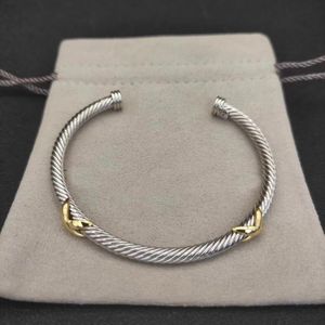 Bracelet de David Yurma Dy Diseñador Diseñador de cable Joyería de moda para mujeres Men Gold Silver Pearl Head Bangle Bracelet Dy Joyería 731