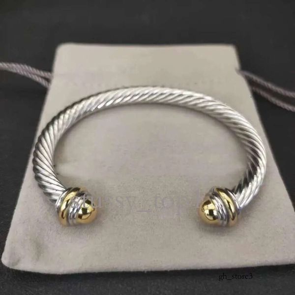 DAVID YURMA Pulsera Dy Diseñador de brazalete Pulsera de cable Joyería de moda para mujeres Men Gold Silver Pearl Coss Bangle Bracelet Dy Joya Man Regalo de Navidad 430