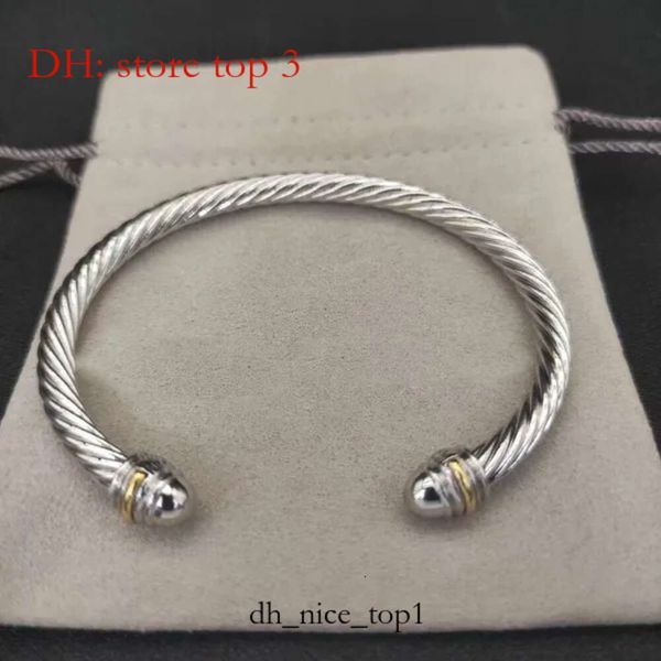 DAVID YURMA Pulsera Dy Diseñador de brazalete Cable Pulsera Joyería de moda para mujeres Men Gold Sier Pearl Coss Bangle Bracelet Dy Joya Man regalo de Navidad 3494