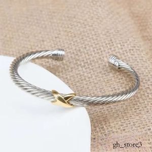 David Yurma Bracelet Gold Bangle Dy X 10mm Bracelet Women Station Cable Cross Collection Vintage Ethnic Loop Hoop Punk Jewelry Band David Yurma Bracelet Men 592