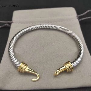 David Yurma Bracelet Luxury armband kabel armbanden ontwerper Yurma armband sieraden vrouwen zilveren parelhoofd David Yurma -vormige manchetarmband sieraden 8700