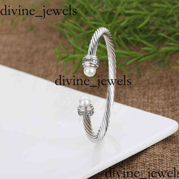 David Yurma Bracelet Silver Twisted Chandle Brangle Fashion Avid Yurma Bijoux Men Bracelets Bracelet Crochet 5 mm Wire Femme Davidjersey Designer Jewelry 1880