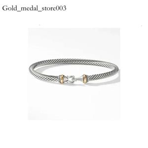 Bracelets David Yurma Bangle de haute qualité 925 Bracelet pour hommes en argent sterling David Ullman Câble Câble Classic Bracelet 14k Sterling Silver Dy Bracelet 24SS 621