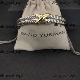 David Yurma DY Diseñador Cable Fashion For Women Men Gold Sier Pearl Head Cross Bangle Bracelet Dy Jewelry Man Christmas 579