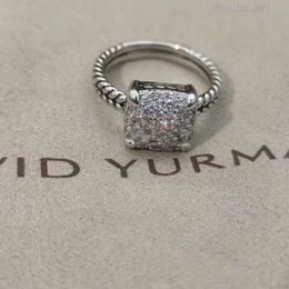 David Yurma Ring Twintage Vintage Band Designer sieradenringen voor vrouwelijke mannen met diamanten Sterling Silver Luxury Gold Pating Engagement Gemstone Gift 8709