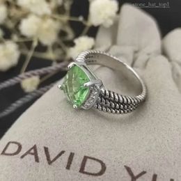 David Yurma Ring Twisted Vintage Band Designer Bijoux Anneaux pour femmes hommes avec diamants en argent sterling Luxury Gold Placing Engagement Gemstone Gemone 8686