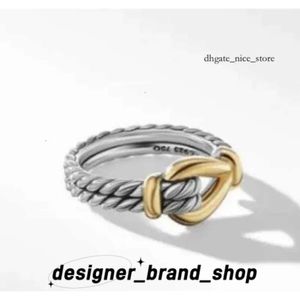 David Yurma Ring Twisted Femmes Traité Designer Hommes Fashion David Bijoux pour Cross Classic Copper Ring Wire Vintage X Gift ANNIVERSARY 913