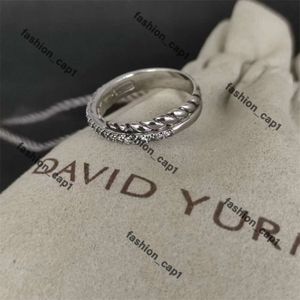 David Yurma Ringen Designer Sieraden Nieuwe DY Twisted Wedding Band voor Vrouwen Vakantiecadeau Diamanten Sterling Zilver Dy Ring Mannen 14K Gold Plating Kerst Sieraden 622