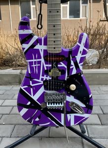 Hot Edward Eddie Van Halen Frankenstein Quality Instruments.Beswood Cold Purple True Reflector