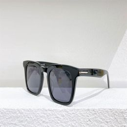 Dax glanzende zwart grijze vierkante zonnebril 0751 Sunnies mode zonnebril voor heren occhiali da sole firmati UV400 beschermingsbril 226Q