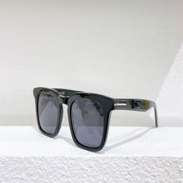 Dax glanzende zwart grijze vierkante zonnebril 0751 Sunnies mode zonnebril voor heren occhiali da sole firmati UV400 beschermingsbril 345M