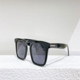 Gafas de sol grises negros dax brillantes 0751 Sunnies Fashion Sun Gafas para hombres Occhiali Da Sole Firmati UV400 Protection Eyewear 259K