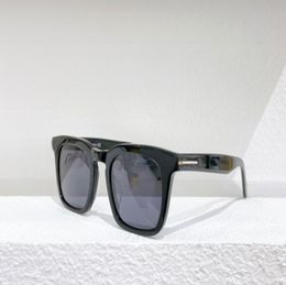 Dax glanzende zwartgrijze vierkante zonnebril 0751 Sunnies mode-zonnebril voor heren occhiali da sole firmati UV400-beschermingsbril 8916318