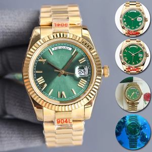 Montre pour homme DAY Cadran vert machine automatique 40mm dame 36mm femme bracelet en acier inoxydable 904L saphir boucle pliante cachée étanche DHgate