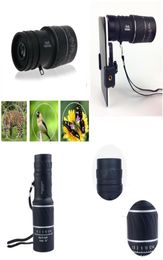 Day Night Vision 16x52 HD OPTICAL MONOCULAIRE CAMPING RADICATION Télescope Télescope Camera Lens Zoom Mobile Scope Universal Mount9200250