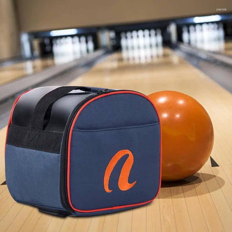 Dagpaket bowlingbollsäckar 1 - enstaka väska med vadderad hållare -7.87x9.06x8.66 tum alla i ett