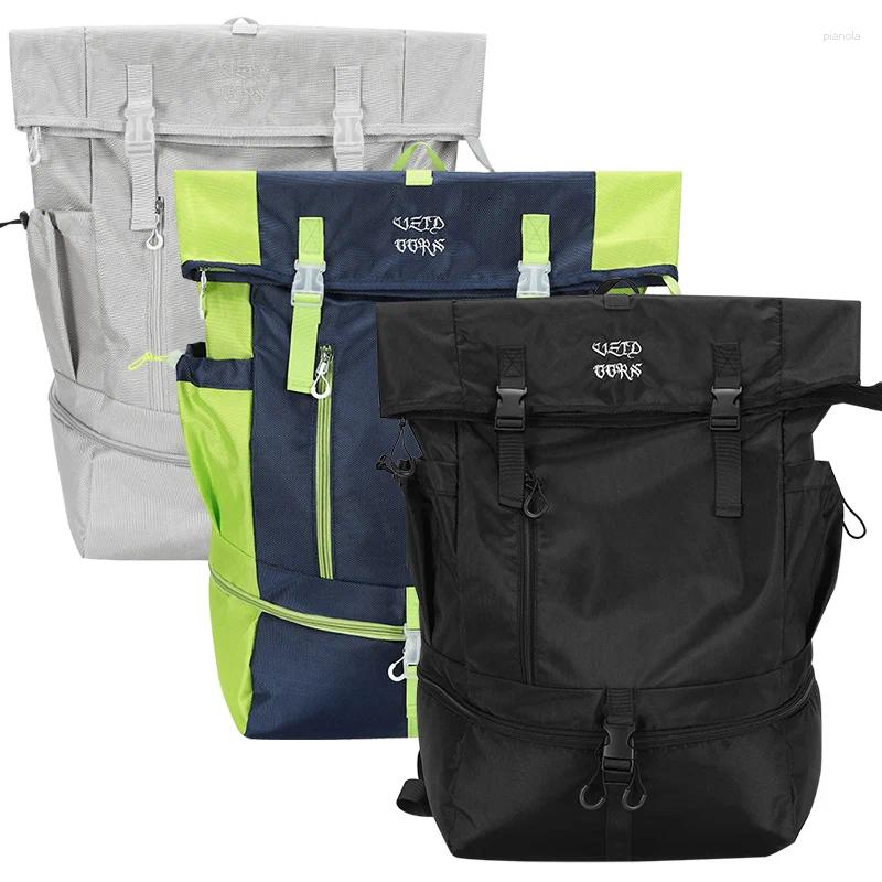 Pakiety dzienne plecak dla mężczyzn dla mężczyzn z butami przedziału mokrej kieszonkowy podróżna torba treningowa