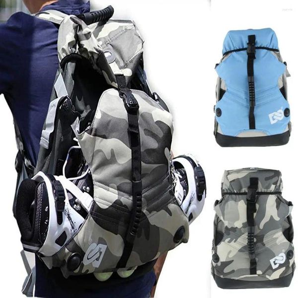 Paquetes de día Patineros profesionales Mochila Moda Unisex Bolsas al aire libre Nylon Deportes de bolsillo múltiples