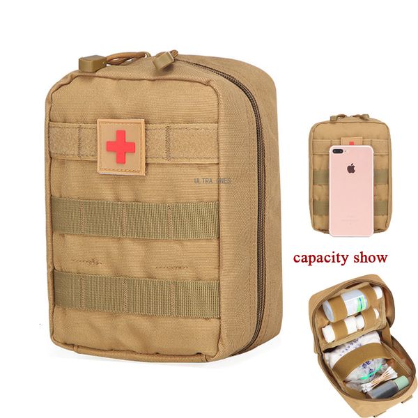 Packs de jour Pochette tactique EMT Sac Molle EDC Trousses de premiers soins en plein air Chasse Randonnée Camping Pack d'urgence Sports militaires Sacs de survie 230807