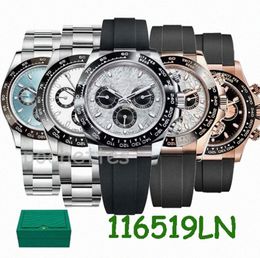 Day Tona 116500 Relojes de alta calidad Reloj para hombre Diseñador 40 mm Movimiento automático Impermeable con Bo verde Y2ZX #