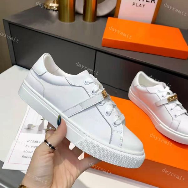 Daydream Buckle Casual Sneakers Designer Chaussures Femmes Généralités Cuir Day Outdoor Shoe High Top Top DayRemit White Black Trainers 88312 Remit